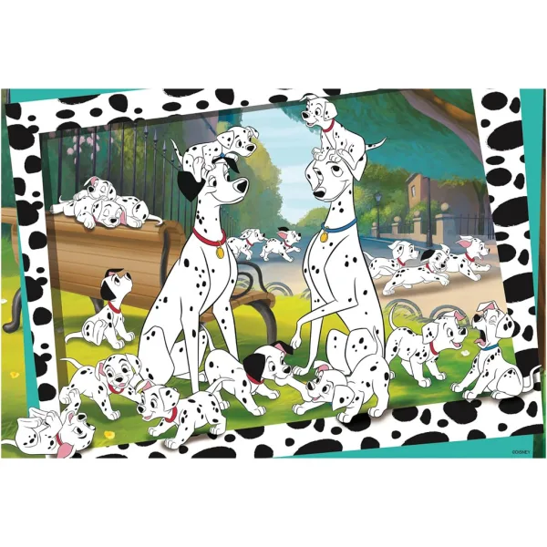 Disney 101 кученца 2 в 1 24 части пъзел и оцветяване 50x35 см - Lisciani изображение 2