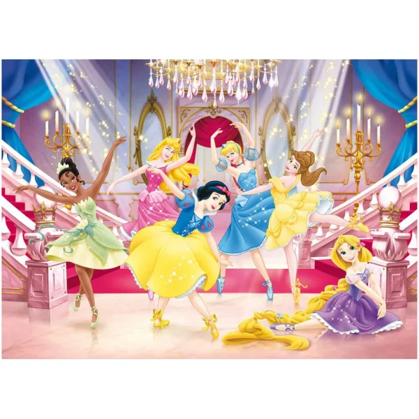 Disney Принцеси 2 в 1 250 части пъзел и оцветяване 50x35cm - Lisciani изображение 2