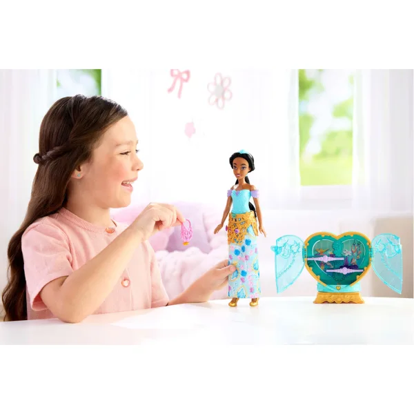 Disney Принцеси - Сърцата изненада кукла - Жасмин - Mattel изображение 2