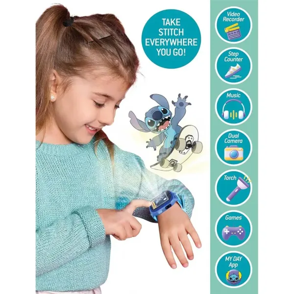 Disney Stitch шарен смарт часовник - Lisciani изображение 3