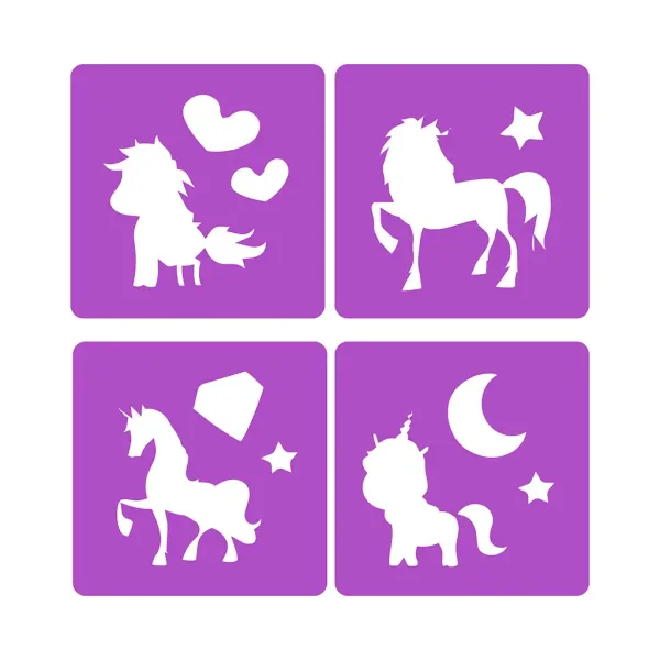 Dream Horse: Комплект за асфалтова креда с шаблони на еднорози изображение 2