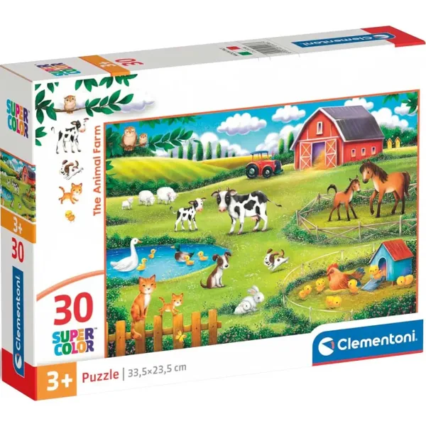 Ферма с животни 30 части Supercolor пъзел - Clementoni изображение 1