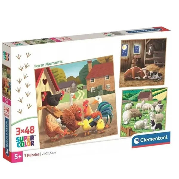 Фермерски мигове 3x48бр. Super Color пъзел - Clementoni изображение 1