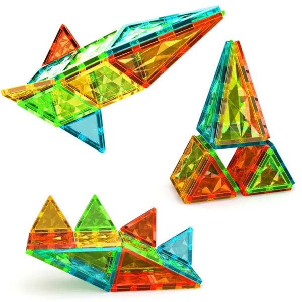 Geomag: Magnetic Tiles Gems магнитни строителни блокчета 16бр. комплект изображение 3