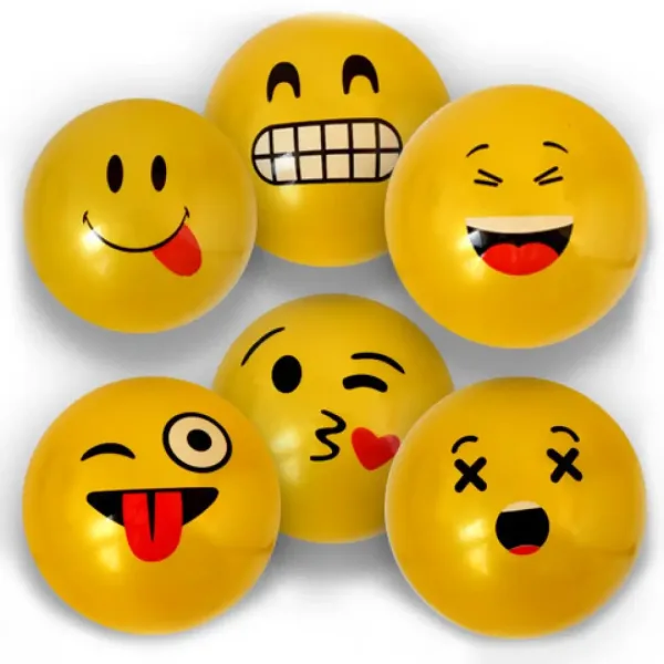 Гумена топка с Emoji мотиви в различни варианти 23см изображение 7