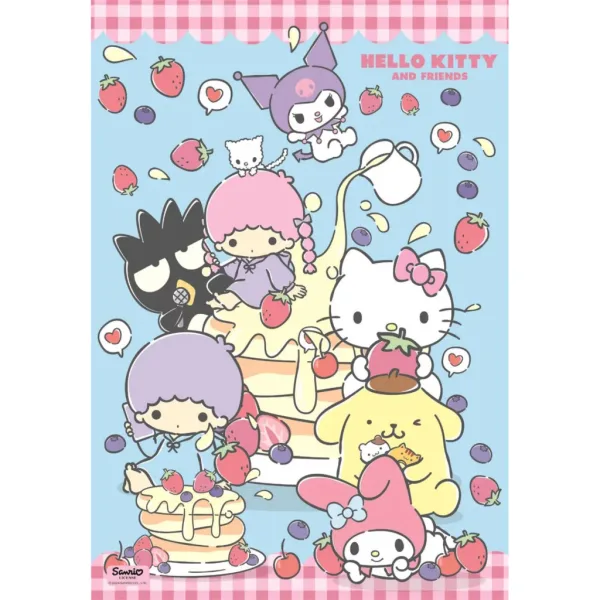 Hello Kitty и приятелите й Сладки изкушения 1000 части пъзел – Clementoni изображение 2