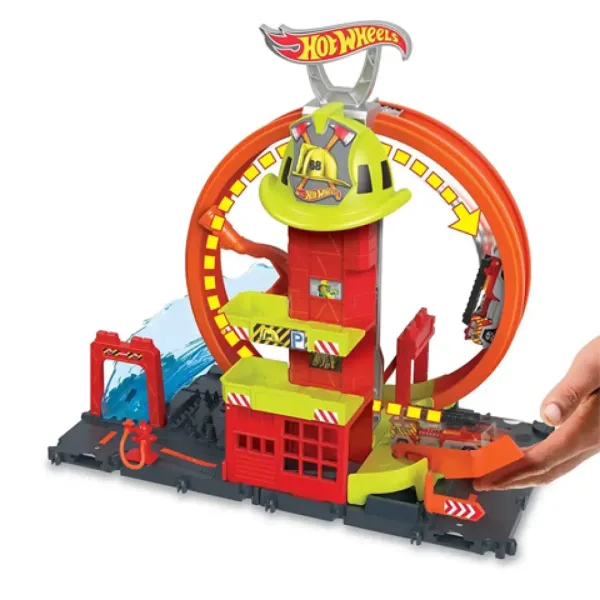 Hot Wheels City: Пожарна станция комплект - Mattel изображение 2
