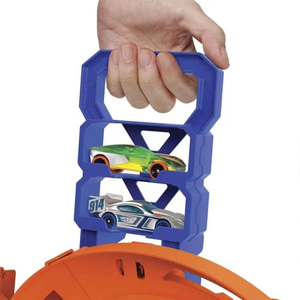 Hot Wheels: Двоен състезателен път с 2 състезателни автомобила - Mattel изображение 3
