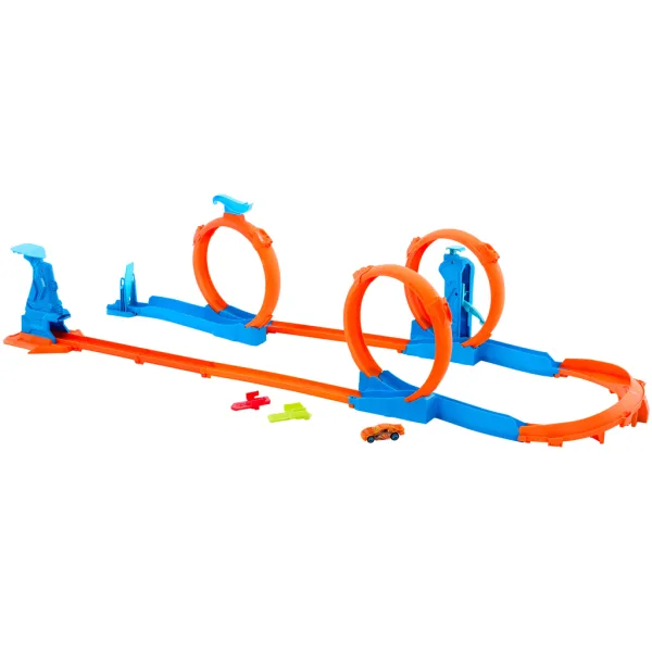 Hot Wheels: Комплект за създаване на тройна писта - Mattel изображение 2