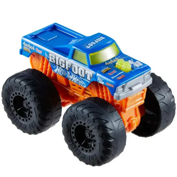 Hot Wheels Monster Trucks: Bigfoot 4x4x4 монстер автомобил с светлинни и звукови ефекти 1/43 - Mattel изображение 2
