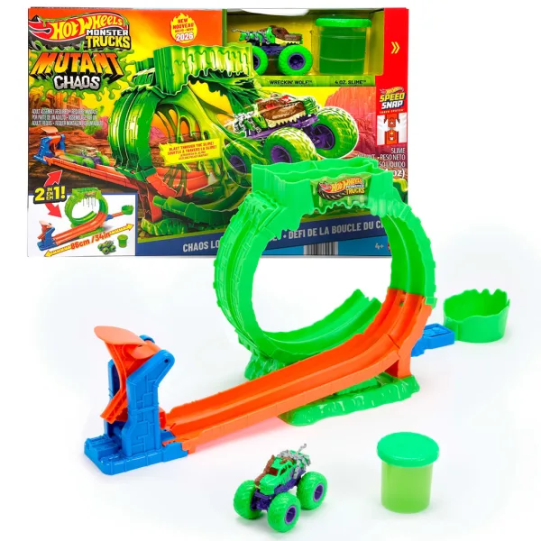 Hot Wheels Monster Trucks: Писта със слузест лупинг – Mattel изображение 2