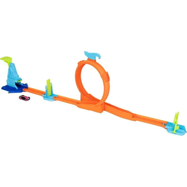 Hot Wheels: Начален комплект за каскадьори - Loop Flag Finish игрален комплект - Mattel изображение 2