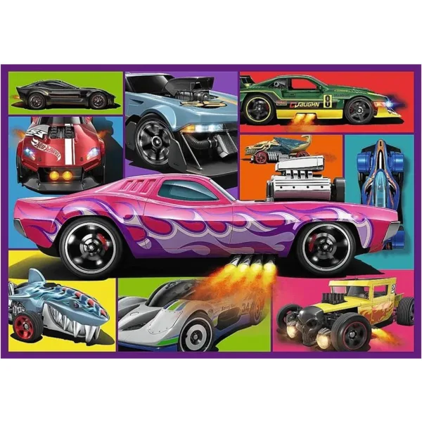 Hot Wheels състезателни коли 4x250бр. пъзел - Trefl изображение 4
