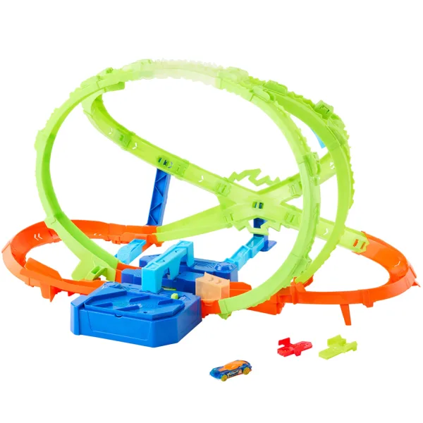 Hot Wheels Stunt Tracks: Комплект писта „Феерия от завои“ - Mattel изображение 2