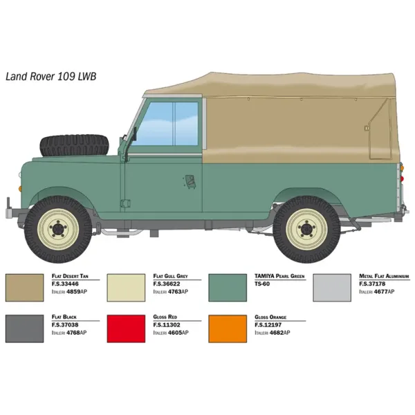 Italeri 1/24 Land Rover 109 LWB всъдеходен модел изображение 3