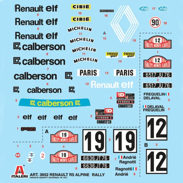 Italeri 1/24 Renault R5 Alpine Rally автомобилен модел изображение 2
