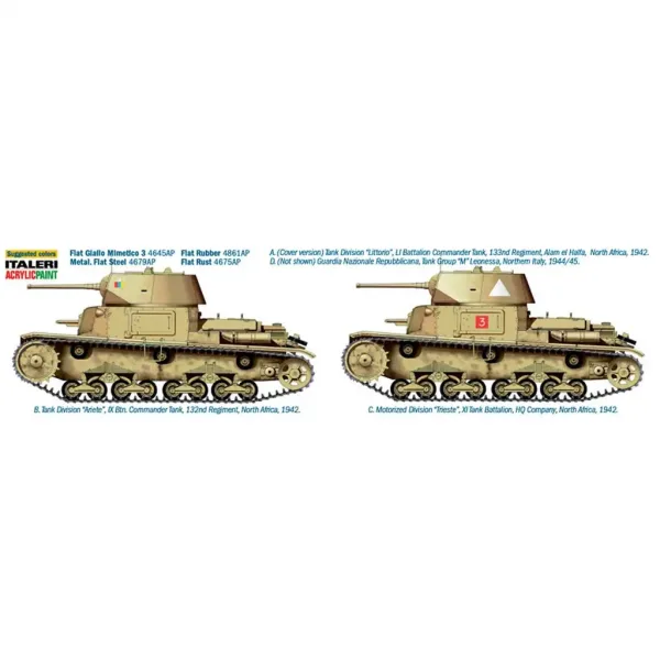 Italeri 1/35 Carro Armato M14/41 I Serie танков модел изображение 3