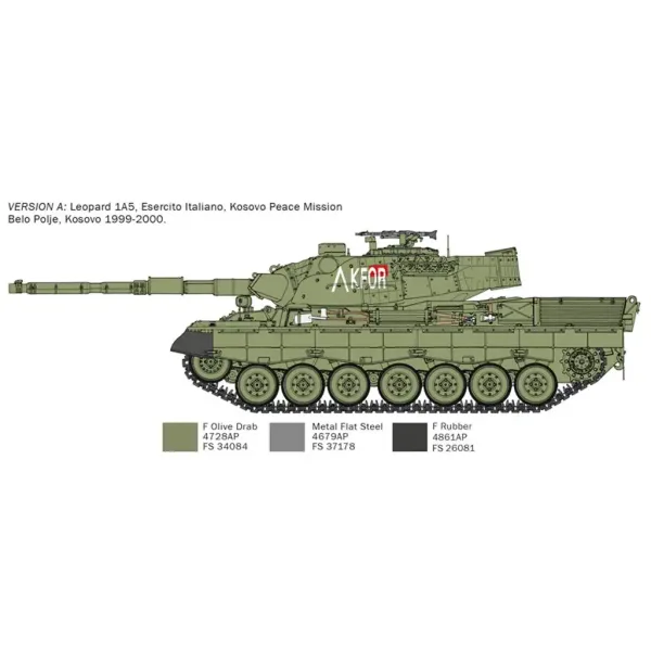 Italeri 1/35 Leopard 1A5 танков модел изображение 3