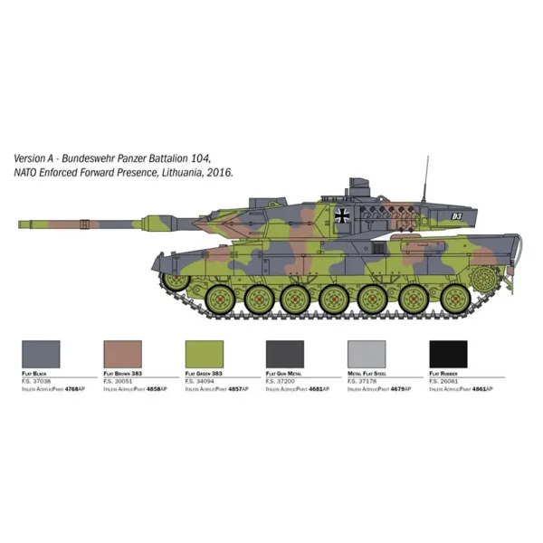 Italeri 1/35 Leopard 2A6 танк модел изображение 3