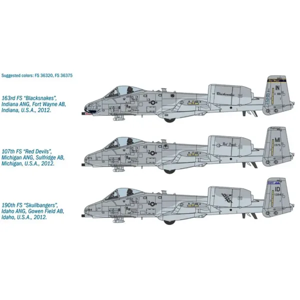 Italeri 1/48 A-10C Blacksnakes модел на самолет изображение 3