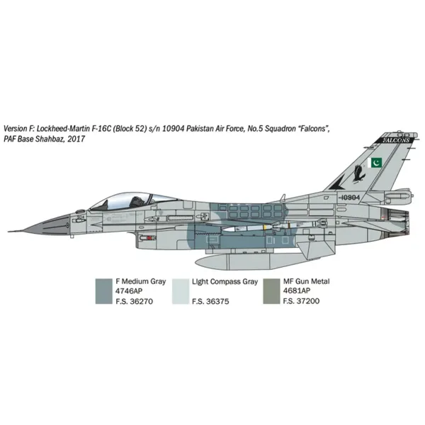Italeri 1/48 F-16C Fighting Falcon изтребител модел изображение 5