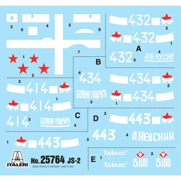 Italeri 1/56 JS2 Сталин танк модел изображение 2