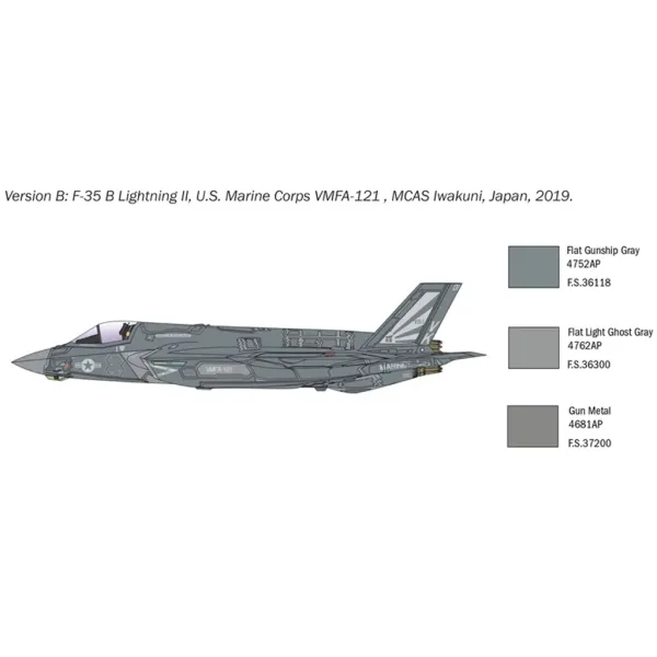Italeri 1/72 F-35B Lightning II изтребител модел изображение 4