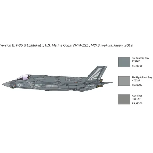 Italeri 1/72 F-35B Lightning II изтребител модел изображение 6