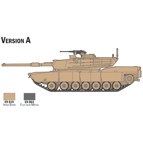 Italeri 1/72 M1 Abrams танк модел комплект изображение 3