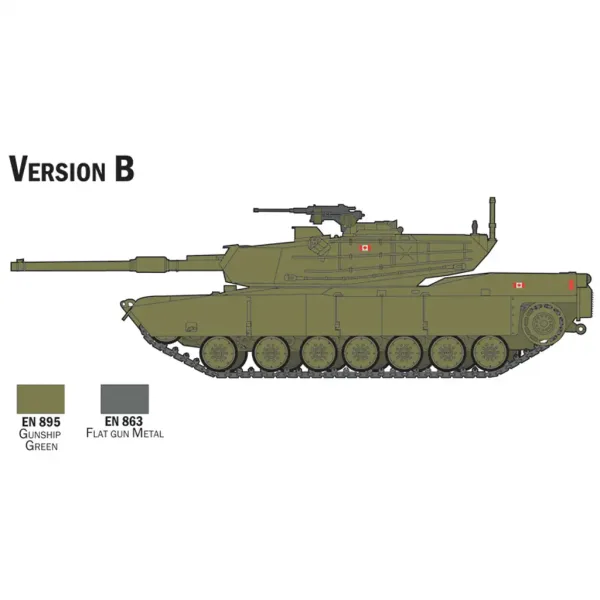 Italeri 1/72 M1 Abrams танк модел комплект изображение 4