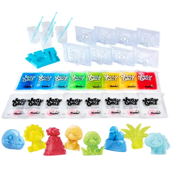 Jelly Gelz Dinos комплект за творческо създаване на фигурки от желе с динозаври - Simba Toys изображение 3