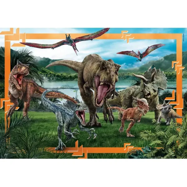 Jurassic World царството на динозаврите 104 части макси суперколор пъзел - Clementoni изображение 2