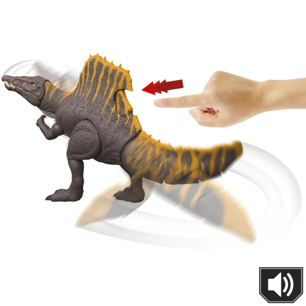 Jurassic World: Възраждане Tail Thrasher Spinosaurus колосален динозавър фигура - Mattel изображение 2
