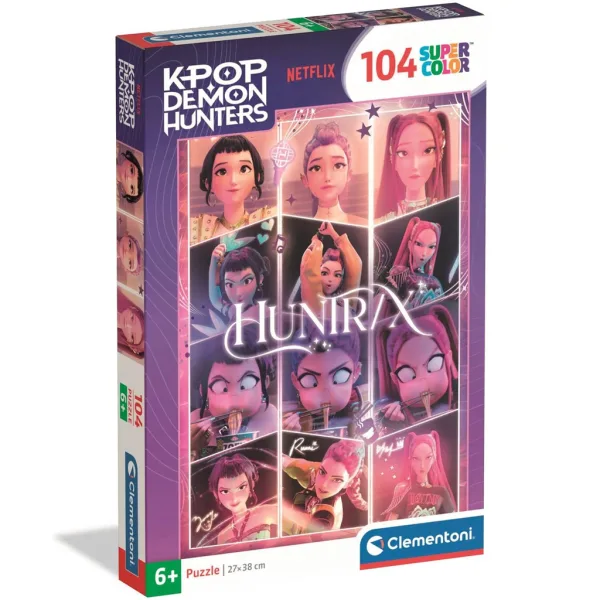 K-Pop демоноловци Huntrix SuperColor пъзел 104 бр. – Clementoni изображение 1