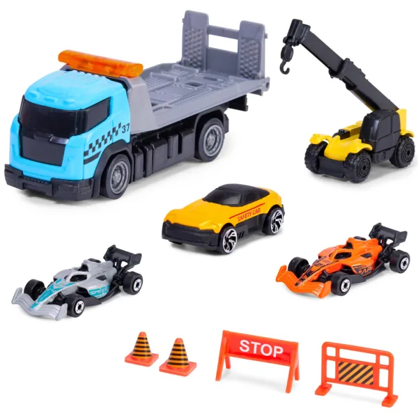 Комплект състезателна кола Formula Racer с транспортно возило в два варианта 1 бр. – Dickie Toys изображение 2