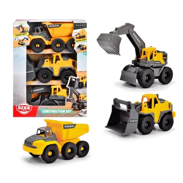 Комплект Volvo строителни машини 3бр - Dickie Toys изображение 2