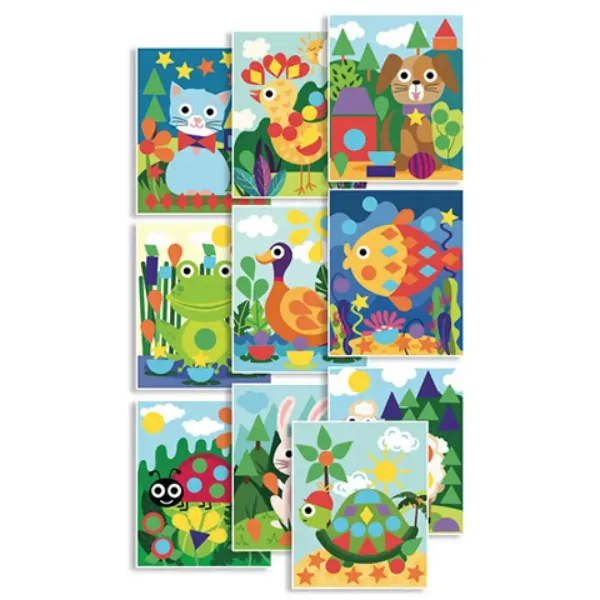 Комплект за създаване на картини със стикери - Животни изображение 2
