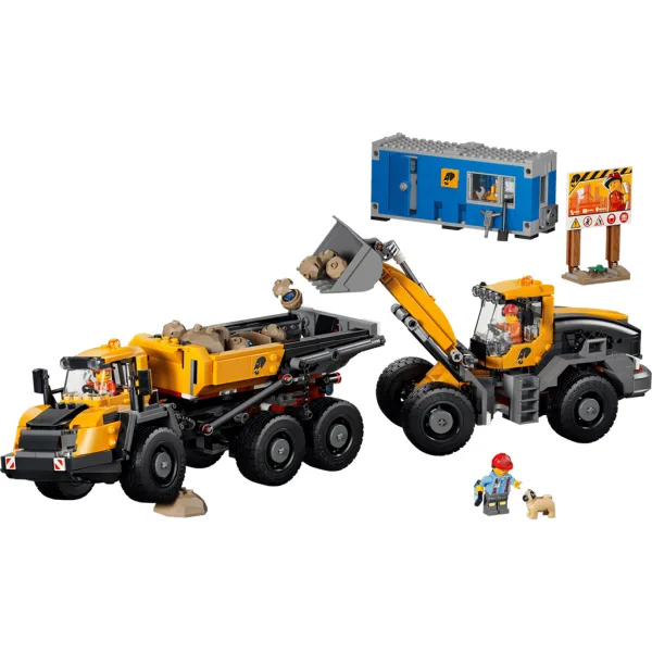 LEGO® City: Фронтален товарач и камион с платформа (60494) изображение 2