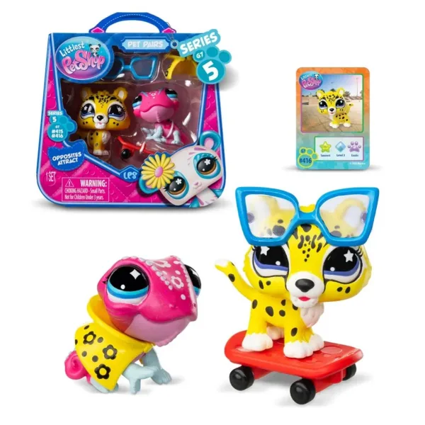 Littlest Pet Shop: Двойна фигурка на домашен любимец S5 - Хамелеон и Ягуар изображение 2