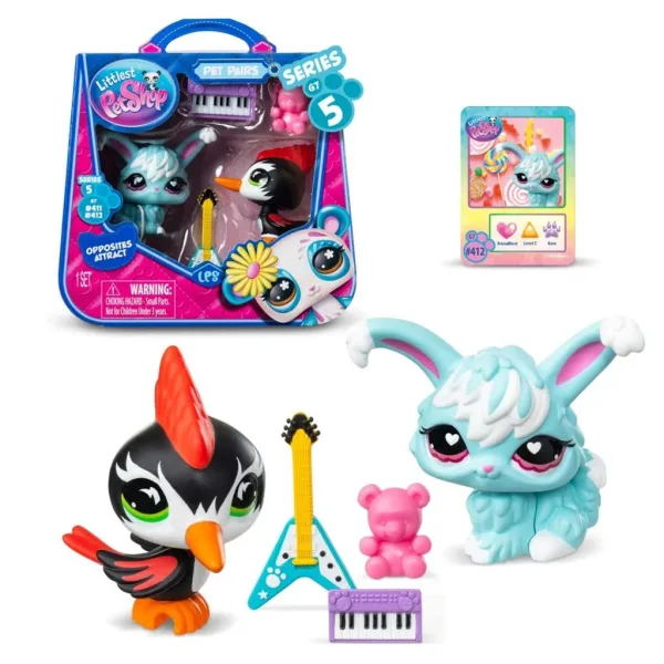 Littlest Pet Shop: Комплект с две фигурки на домашни любимци S5 - Кълвач и Заек изображение 2