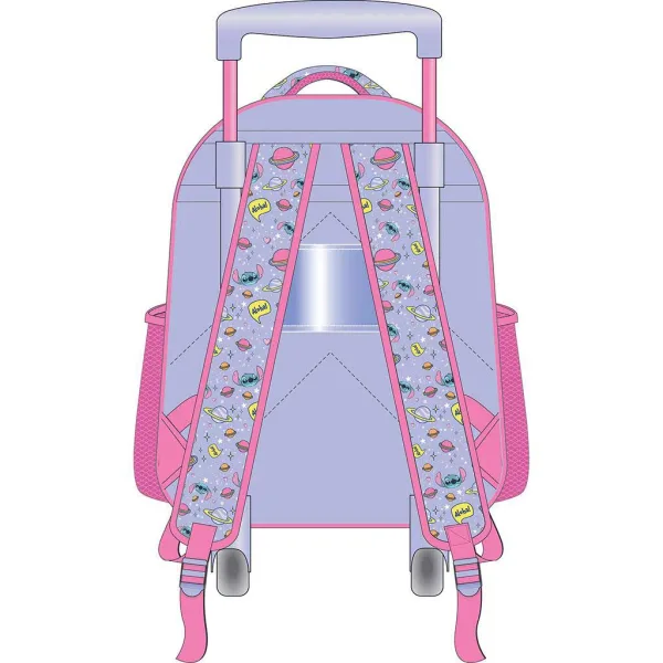Луна: Disney Stitch Aloha детски ранец на колелца с 2 отделения 27x10x31 см изображение 2