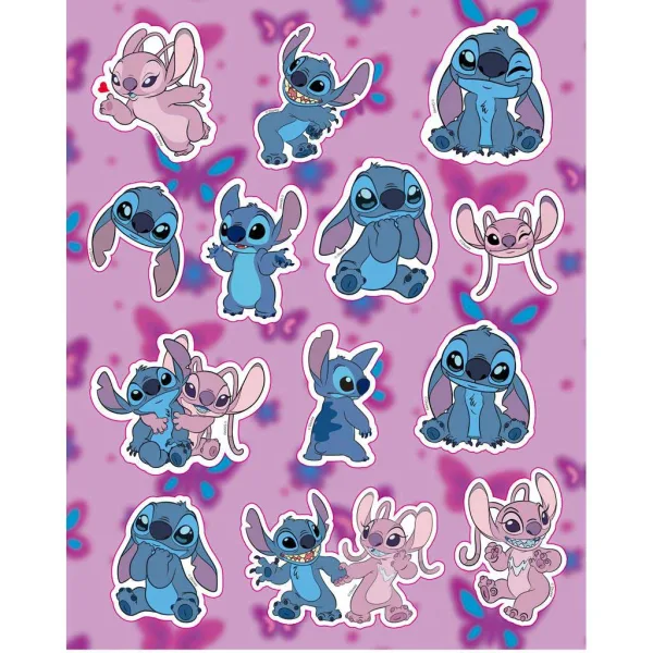 Луна: Disney Stitch Арт Комплект за оцветяване с 6 броя флумастери и стикери изображение 2