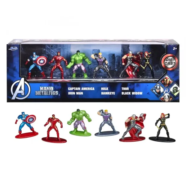Marvel: Metalfigs Нано Отмъстители метална фигурка комплект 6бр. - Simba Toys изображение 2