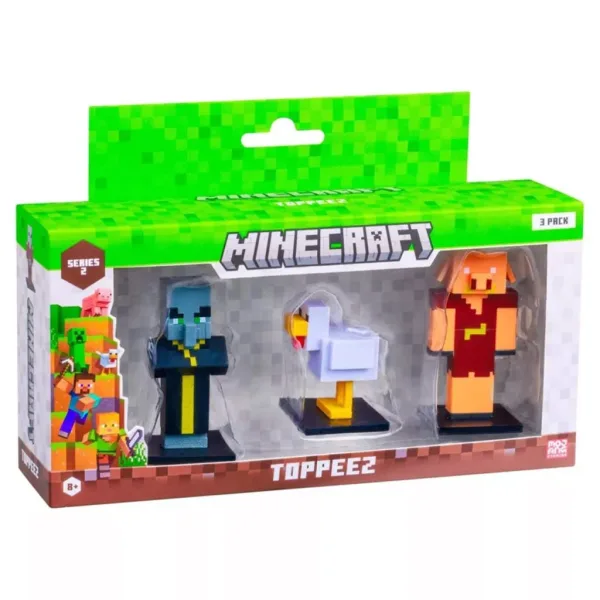 Minecraft 3D Toppeez 2. серия 3 бр. фигурки комплект изображение 2