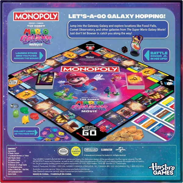 Монополи Super Mario Галактиката: Филмът настолна игра - Hasbro изображение 2