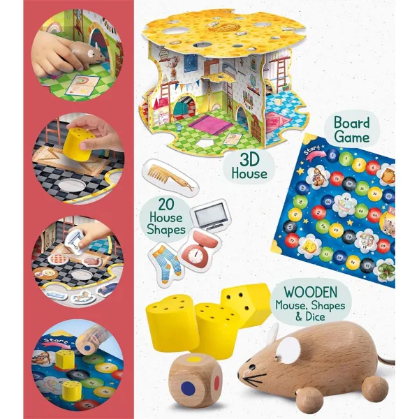 Montessori: Къщата на мишката - Играчка с мишка - Lisciani изображение 3