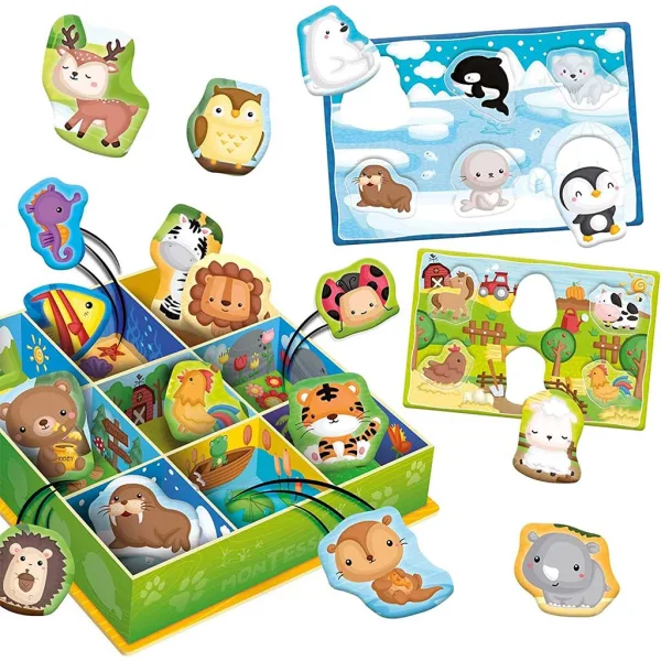 Montessori: Щастливи животни комплект от игри 67бр - Lisciani изображение 2