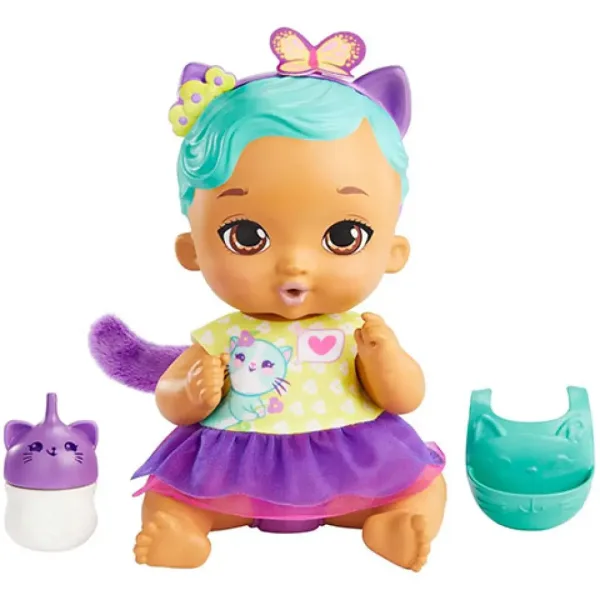 My Garden Baby: Еди-Беби грижа - Тюркоазена котка бебе 30см - Mattel изображение 2