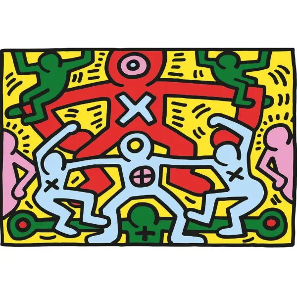 Novo Art: Keith Haring - Картина без заглавие 1000 части пъзел - Clementoni изображение 2