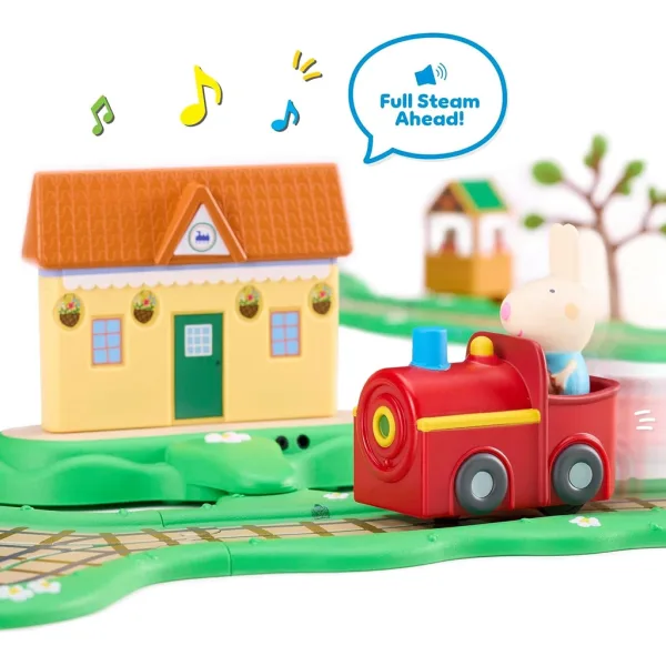 Peppa прасенце Whizz-Around Зайче Ребека червен влак комплект за игра изображение 3